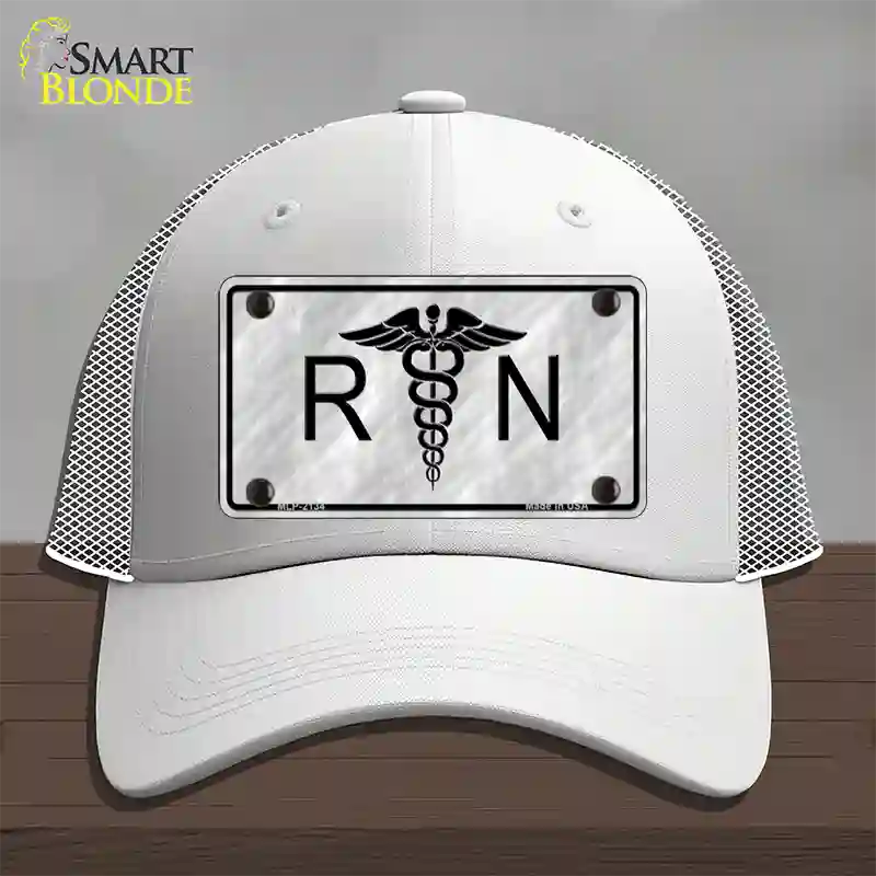 RN Novelty License Plate Hat Mesh / White