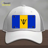 Barbados Flag Novelty License Plate Hat Mesh / White