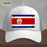 Costa Rica Flag Novelty License Plate Hat Mesh / White