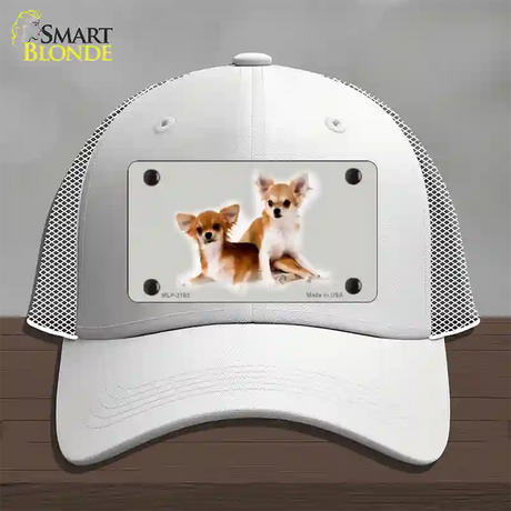 Chihuahua Dog Novelty License Plate Hat Mesh / White