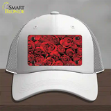 Red Roses Novelty License Plate Hat Mesh / White