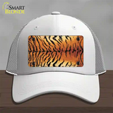 Tiger Pattern Novelty License Plate Hat Mesh / White