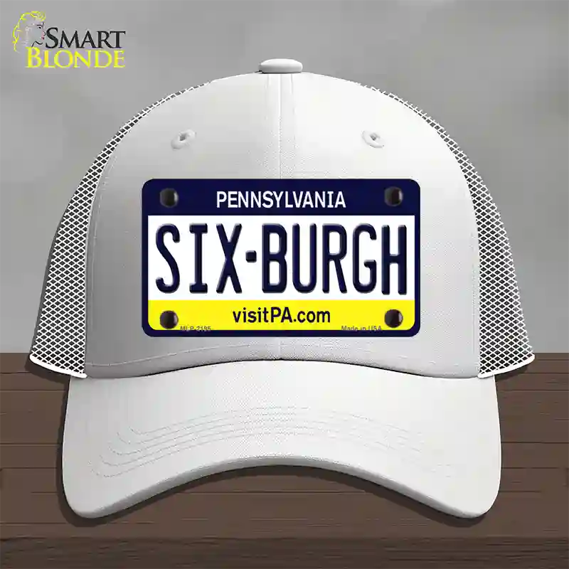 Sixburgh Pennsylvania Steelers Novelty License Plate Hat Mesh / White