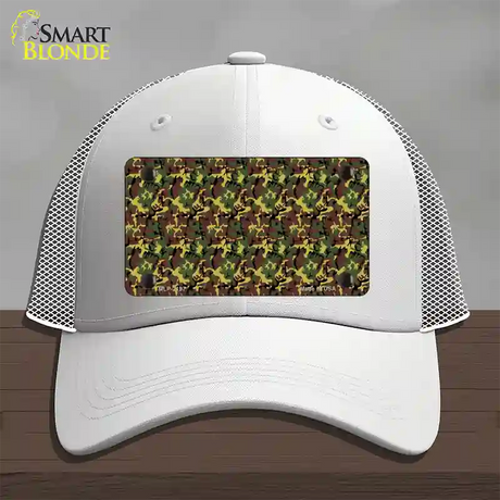 Camouflage Novelty License Plate Hat Mesh / White