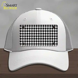 White Black Houndstooth Novelty License Plate Hat Mesh / White