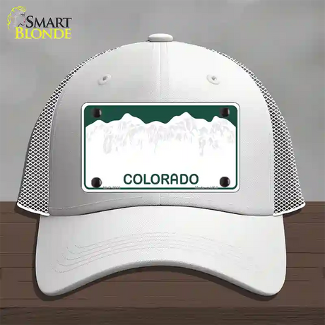 Colorado Green State Blank Novelty License Plate Hat Mesh / White