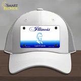 Illinois State Blank Novelty License Plate Hat Mesh / White