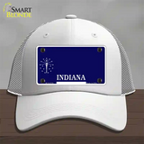 Indiana State Blank Novelty License Plate Hat Mesh / White