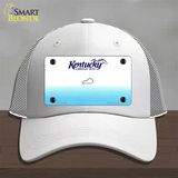 Kentucky State Blank Novelty License Plate Hat Mesh / White