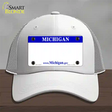 Michigan State Blank Novelty License Plate Hat Mesh / White