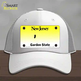 New Jersey State Blank Novelty License Plate Hat Mesh / White