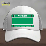 Vermont State Blank Novelty License Plate Hat Mesh / White