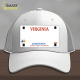 Virginia State Blank Novelty License Plate Hat Mesh / White