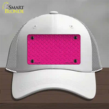 Diamond Pink Novelty License Plate Hat Mesh / White