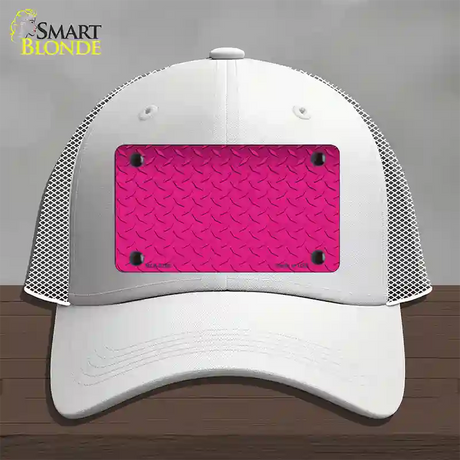 Diamond Pink Novelty License Plate Hat Mesh / White