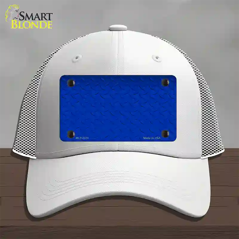 Diamond Blue Novelty License Plate Hat Mesh / White