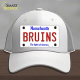 Bruins Massachusetts State Novelty License Plate Hat Mesh / White