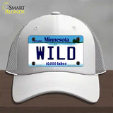 Wild Minnesota State Novelty License Plate Hat Mesh / White