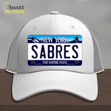 Sabres New York State Novelty License Plate Hat Mesh / White