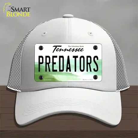 Predators Tennessee State Novelty License Plate Hat Mesh / White