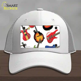 Guitars White Novelty License Plate Hat Mesh / White