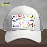 Musical Notes Multi-Color Novelty License Plate Hat Mesh / White