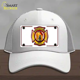 Firefighters Wife Novelty License Plate Hat Mesh / White