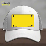 Yellow Solid Novelty License Plate Hat Mesh / White