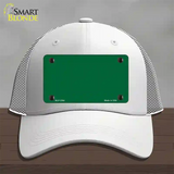 Green Solid Novelty License Plate Hat Mesh / White