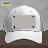 Gray Solid Novelty License Plate Hat Mesh / White