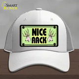 Nice Rack Novelty License Plate Hat Mesh / White