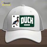 Duck Assassin Novelty License Plate Hat Mesh / White