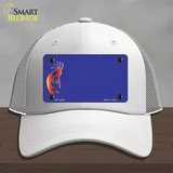 Kokopeli Offset Novelty License Plate Hat Mesh / White