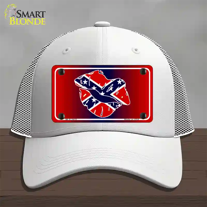 Rebel Kiss Novelty License Plate Hat Mesh / White