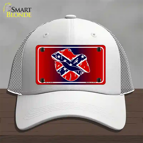 Rebel Kiss Novelty License Plate Hat Mesh / White