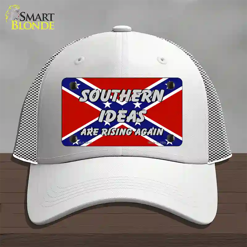 Southern Ideas Risin Again Novelty License Plate Hat Mesh / White