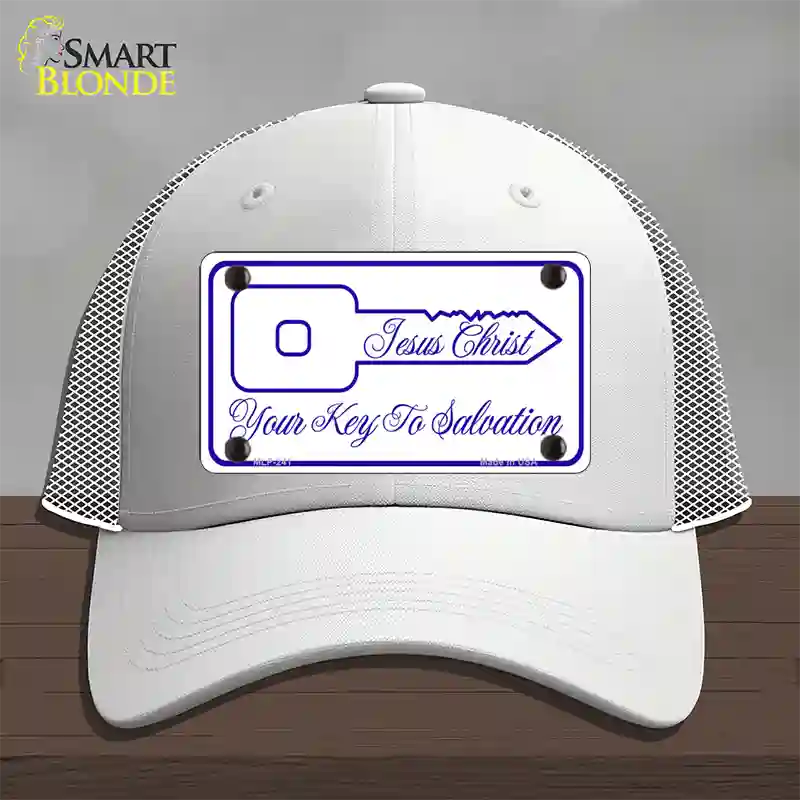 Your Key To Salvation Novelty License Plate Hat Mesh / White