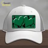 Green Black Giraffe Green Centered Hearts Novelty License Plate Hat Mesh / White