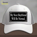 My Next Boyfriend Novelty License Plate Hat Mesh / White