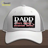 Dads Against Daughters Dating Novelty License Plate Hat Mesh / White