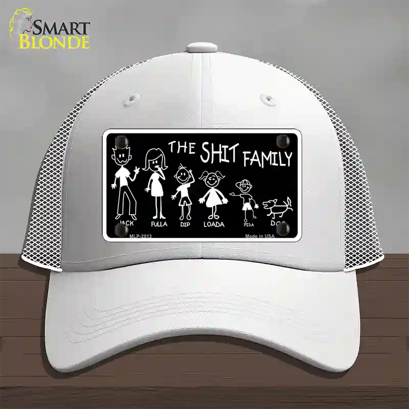 The Shit Family Novelty License Plate Hat Mesh / White