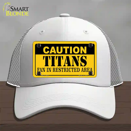 Caution Titans Novelty License Plate Hat Mesh / White