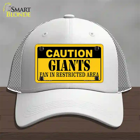 Caution Giants Novelty License Plate Hat Mesh / White