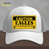 Caution Eagles Novelty License Plate Hat Mesh / White