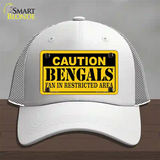 Caution Bengals Novelty License Plate Hat Mesh / White