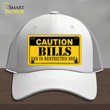 Caution Bills Novelty License Plate Hat Mesh / White