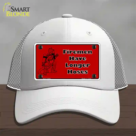 Fireman Have Longer Hoses Novelty License Plate Hat Mesh / White