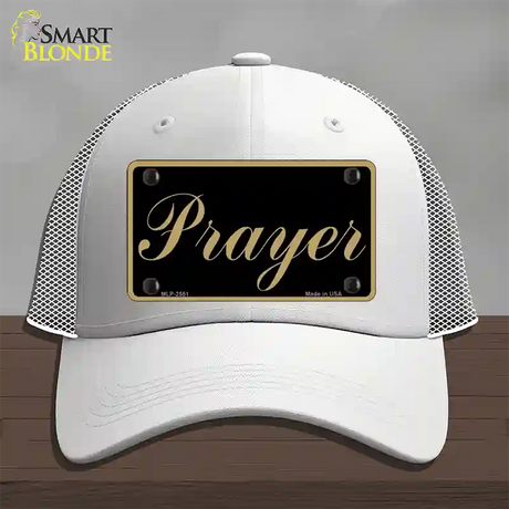 Prayer Novelty License Plate Hat Mesh / White