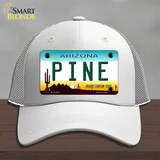 Pine Arizona Novelty License Plate Hat Mesh / White