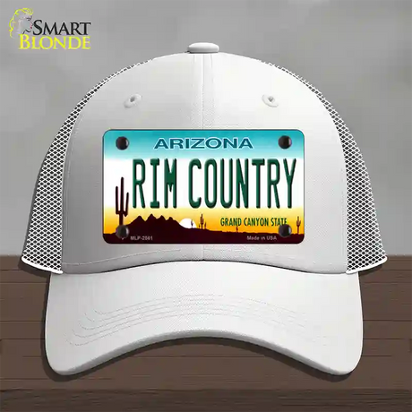 Rim Country Arizona Novelty License Plate Hat Mesh / White